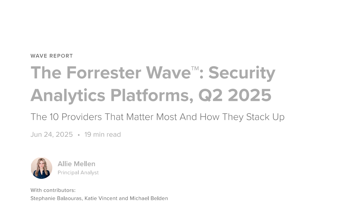 Elastic named a Leader in The Forrester Wave™: Security Analytics ...